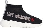 Love Moschino Sock Runner Low Glitter Black
