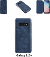 UNIQ Accessory Blauw hoesje Galaxy S10 Plus - Luxe Book Case