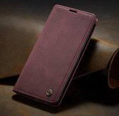 Luxe PU leren Bookcase voor Huawei P30 Lite | Hoogwaardig Leren Hoesje | Lederen Wallet Case | Kaarthouder | Portemonnee | Rood