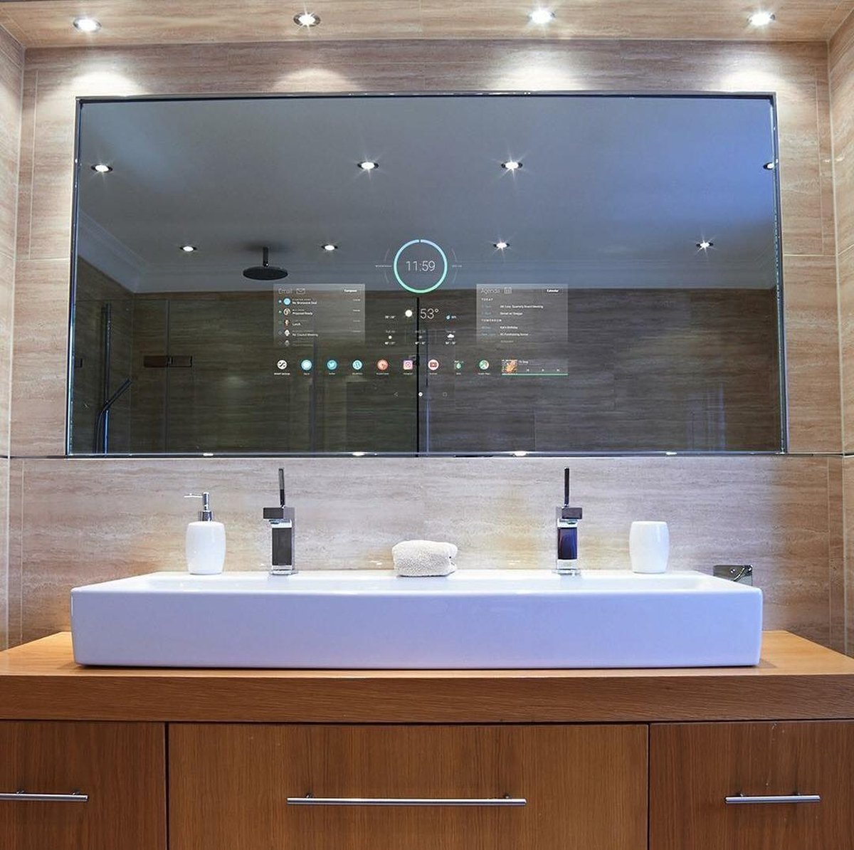 gezond verstand Dalset merk op Luxe Smart Spiegel - Smart Mirror - De sleutel tot Succes - Met LED  verlichting,... | bol