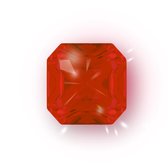 Quiges - Eligo Verwisselbaar Glas geslepen 10 mm Vierkant Zirkonia Rood voor Zilveren Ring - 10 mm - ER10S006