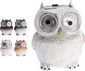 Enjoythesun Solar Owl - Statue de jardin 15 cm avec éclairage solaire