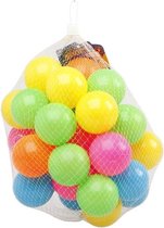 75x Ballenbak ballen neon kleuren 6 cm - Speelgoed - Ballenbakballen in felle kleuren