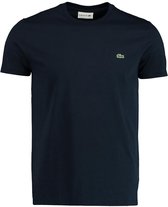 Lacoste Heren T-shirt - Navy Blue - Maat M