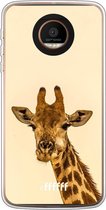 Motorola Moto Z Force Hoesje Transparant TPU Case - Giraffe #ffffff