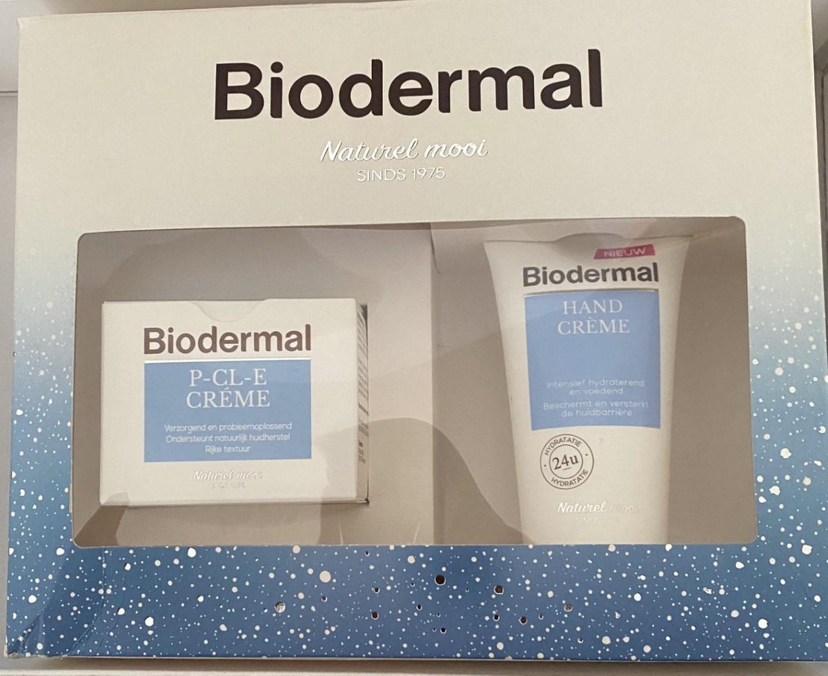 Biodermal Geschenkset P-CLE ( Bevat een crème 50 ml en Handcrème van 75 ml )