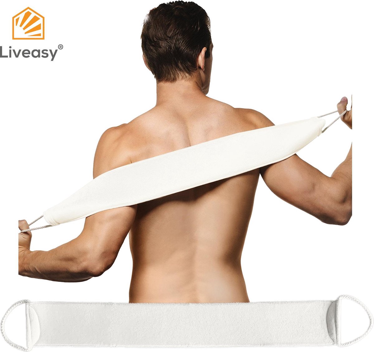 Towie by Liveasy® Crème Wit Rug Applicator Rug Insmeerhulp Strand, Zonnebank,...
