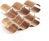 4cookz® wijnrek Wilg Design voor 10 flessen Wilg - 15x38x25 cm