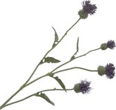 Silk-ka Zijden bloem-Kunst bloem Distel steel Paars lengte 76 cm