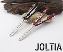 JOLTIA - Vlindermes Trainer - Balisong Trainer - Butterfly Knife - Vlinder Mes - Veilig Oefenen met Vlindermes - Karambit - Vlinder Trainer - Zakmes - Roestvrij staal - CSGO mes - Gebalanceerd - Schorpioen - Zwart