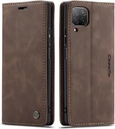 CaseMe - Hoesje geschikt voor Huawei P40 Lite - Wallet Book Case - Magneetsluiting - Donker Bruin