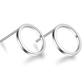 Oorbellen- Minimalistisch- Cirkel- Dames-Zilver- 1 cm-Charme Bijoux