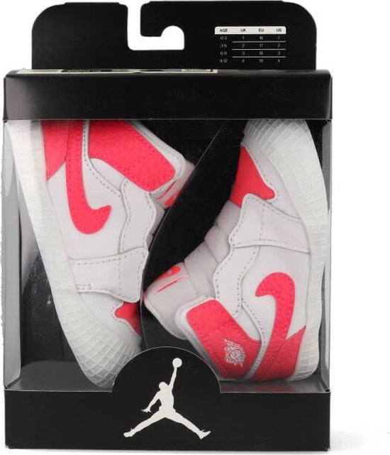 Jordan Nike Air 1 Mid (GS), White/Gym Red-Black, DJ4695 122, EUR -  Schoenen.nl