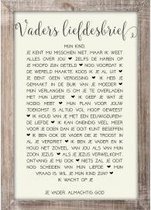 Houten bord 30x42cm - Vaders liefdesbrief