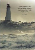 Kaart - A6 - 10x15cm - Met envelop - God is een veilige schuilplaats - Christelijke kaart - Majestic Ally - 6 stuks