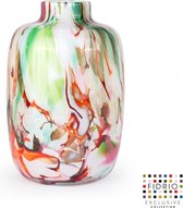 Design vaas Toronto - Fidrio MIXED COLOURS - glas, mondgeblazen - hoogte 27 cm