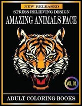Amazing Animals Face Adult Coloring Books