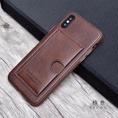 Puloka Card Bag Series + Standaard Genuine Leather iPhone 6/6s  BRUIN