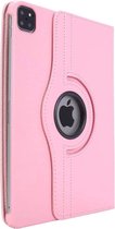 Tablethoesje Geschikt voor: Apple iPad Pro 2020 / 2021 / 2022 (11 inch) Draaibaar Hoes 360 Rotating Multi stand Case - cover - Licht roze