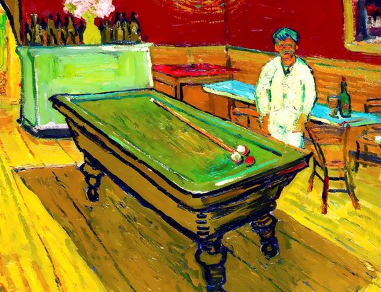 Canvas het nachtcafe - Vincent van Gogh - 70x50cm | bol.com