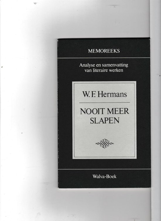 W.f. hermans nooit meer slapen - cover