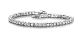 Velini jewels -BR3100W -Armband -925 Zilver gerodineerd -Cubic Zirkonia-19cm + verlengstuk