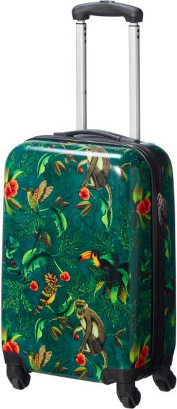 Koffer met jungle print / handbagage / 38 x 21 x 56 cm | bol.com
