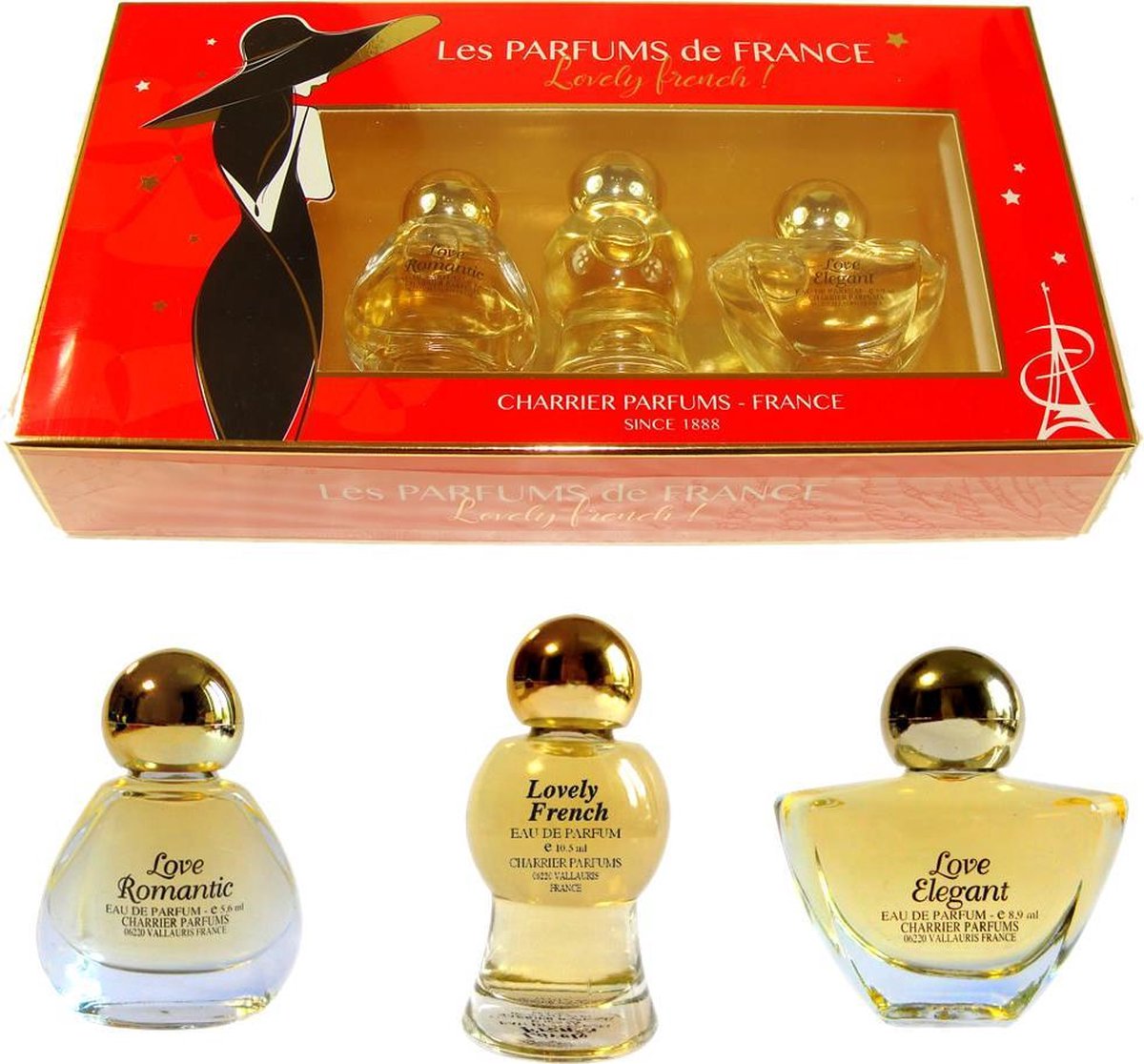 Les Parfums de France , Lovely French (3 Eau de parfum miniaturen)