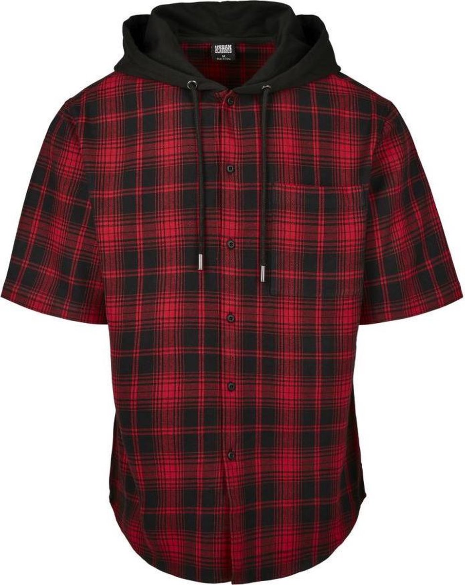 Urban Classics Hooded Overhemd L Zwart