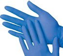 Wegwerp Handschoenen - MAAT S - Nitril - Extra Sterk - Poedervrij - Latex Vrij - Blauw - 100 STUKS + GRATIS Zeepje model voet (roze)