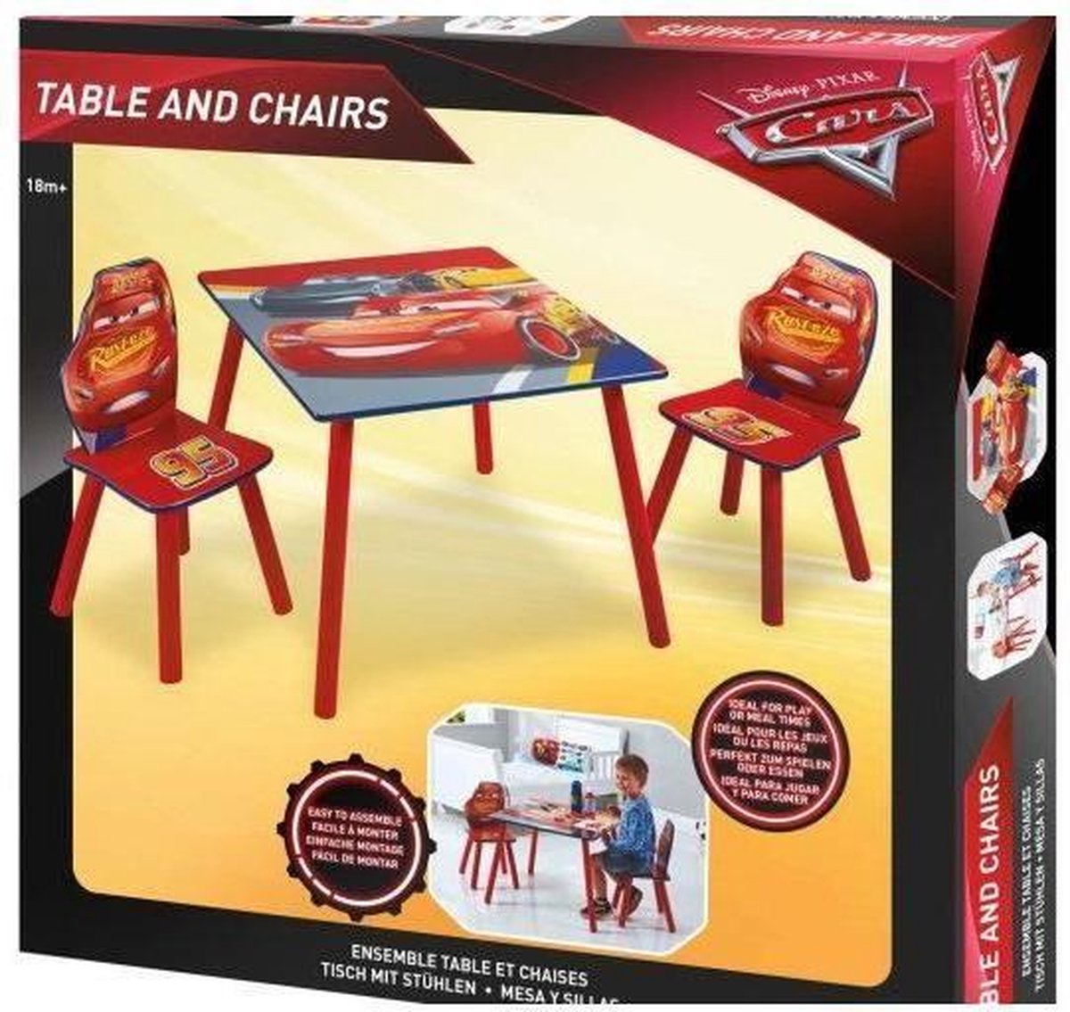 Derbevilletest handtekening Mus Disney Cars - Kids Table and 2 Chairs Set (527CDY01NE) | bol.com