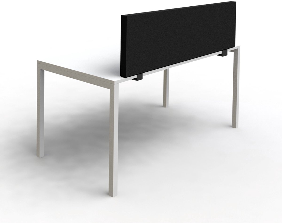 SPACIO akoestische opzetwand 120x40 cm - Klemvoet - Zwart