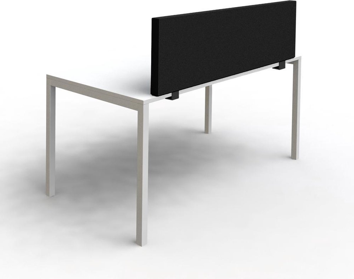 SPACIO akoestische opzetwand 120x40 cm - Klemvoet - Zwart