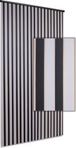 Vliegengordijn/deurgordijn Linten High Quality - zwart/wit 100x220cm