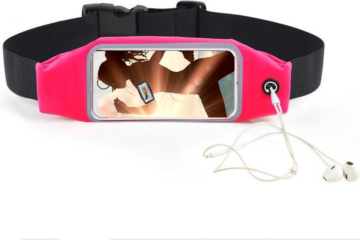 Huawei P40 hoes Running belt Sport heupband - Hardloopband riem sportband hoesje Roze