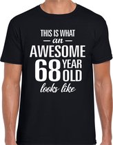 Awesome 68 year / 68 jaar cadeau t-shirt zwart heren M