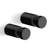 Zack handdoekhaak Aivo zwart rvs - 1,9 cm - set van 2 - boren - 40445