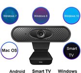 Full HD Webcam - 6 megapixels - Plug and play - Geschikt voor Windows, Mac OS & Android
