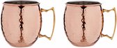 Set van 2 Moscow Mule – Cocktail Mug – 100% Gehamerd koper – 50CL
