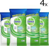 Dettol Power & Fresh - Schoonmaakdoekjes - Original - 4 x 80 doekjes