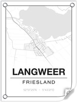 Tuinposter LANGWEER (Friesland) - 60x80cm