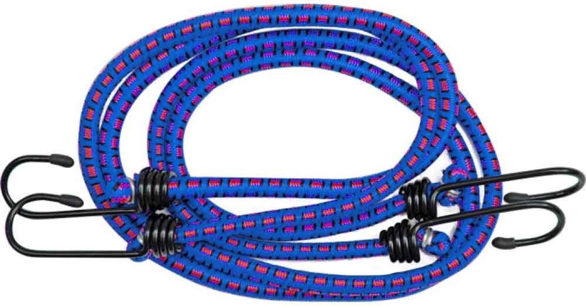 Snelbinder met spinhaak - 200 cm - Blauw - 2 stuks