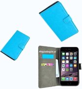 Apple iPhone 7 Plus Smartphone Hoesje Wallet Bookstyle Case Lederlook Turquoise