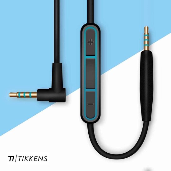 TIKKENS® Audio Kabel - 2.5mm Jack naar 3.5mm Jack - Zwart - 1.35m - Aux -  Microfoon -... | bol.com