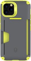 Robuuste hardcase met ruimte voor 3 pasjes voor iPhone 11 Pro Max - grijs/ groen - Patchworks