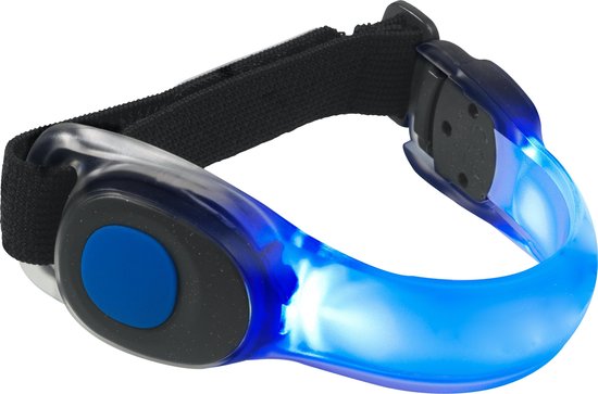 Led Glow armband hardlopen Blauw - hardloop verlichting - running light - safety sport armband - veiligheidsarmband - reflecterend - Lampje Hardlopen - veiligheidsband - Blauw