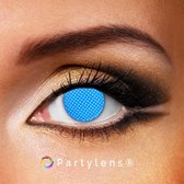 Partylenzen - Blue Mesh - jaarlenzen met lenshouder - kleurlenzen Partylens®