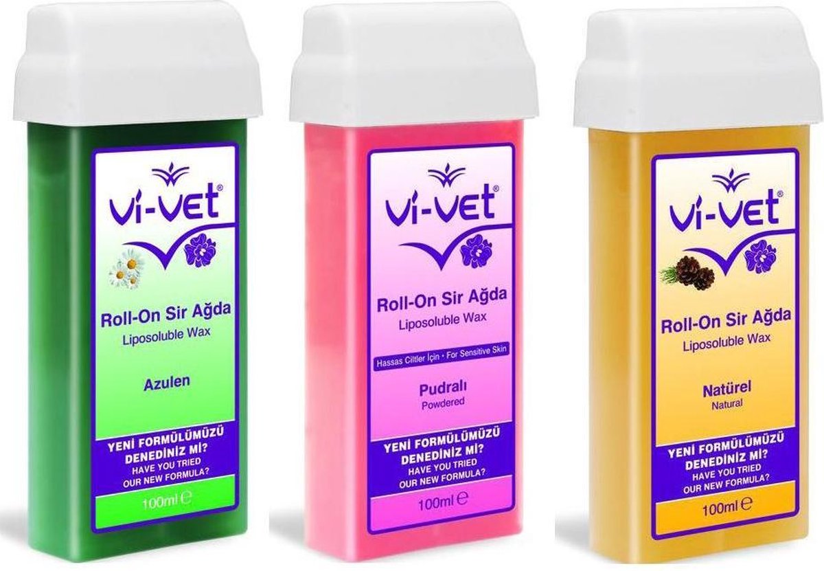 Vivet Harspatronen - Azuleen/Naturel/Powdered - 3 x 100ml
