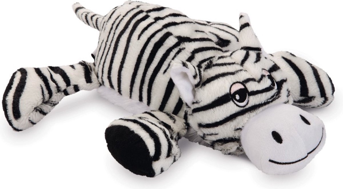 Beeztees lino hondenspeelgoed pluche zwart/wit