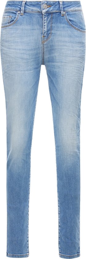 LTB Daisy Leona Undamaged Wash Mid Waist Skinny Jeans Blauw Dames | bol.com